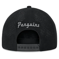 Men's Fanatics Black Pittsburgh Penguins Front Office Performance A-Frame Adjustable Hat