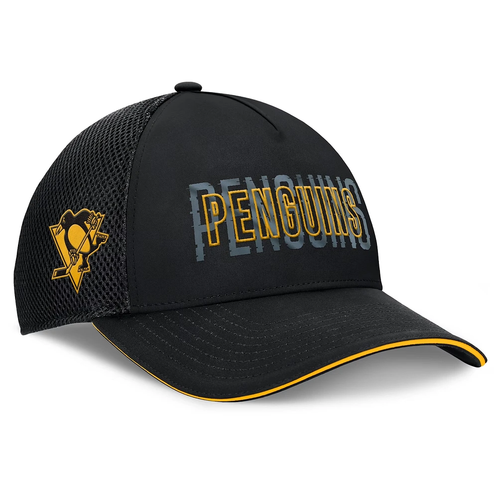 Men's Fanatics Black Pittsburgh Penguins Fundamental Flex Hat