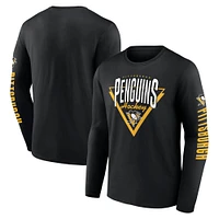 Men's Fanatics Black Pittsburgh Penguins Headline Long Sleeve T-Shirt