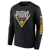 Men's Fanatics Black Pittsburgh Penguins Headline Long Sleeve T-Shirt