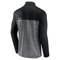 Men's Fanatics Black Pittsburgh Penguins Iconic Defender Quarter-Zip Jacket