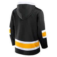 Men's Fanatics  Black Pittsburgh Penguins Inside Line Fleece Pullover Hoodie
