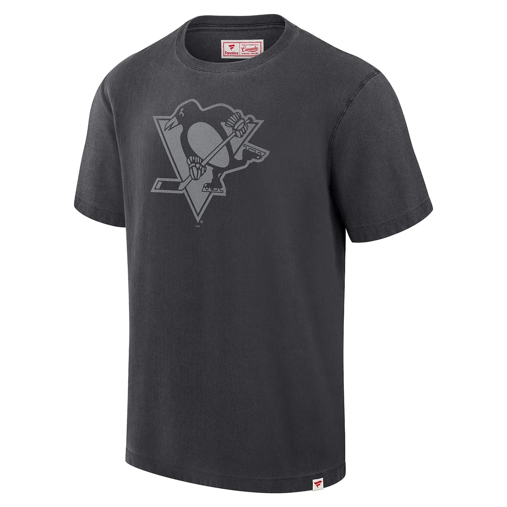 T-shirt noir pour hommes Fanatics des Penguins de Pittsburgh fabriqué au Canada