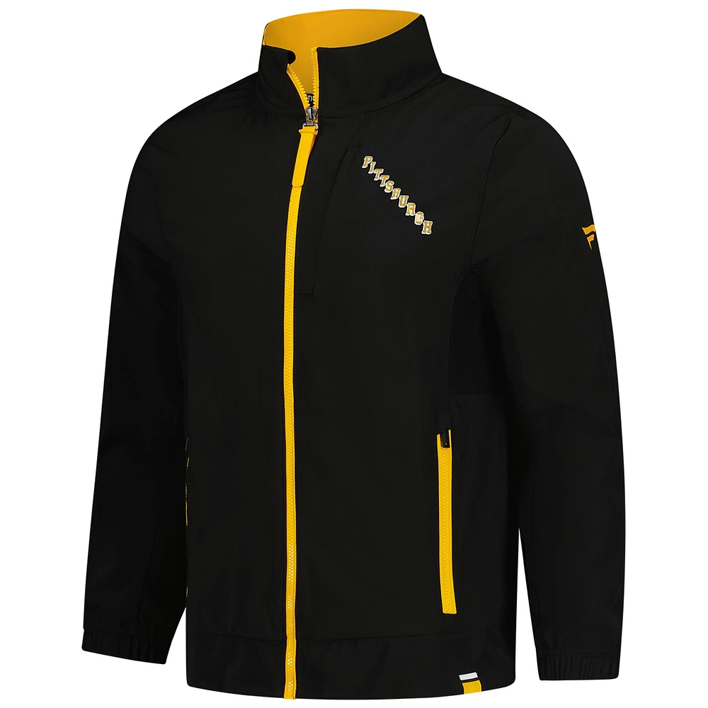 Veste zippée entièrement tissée noire pour homme Fanatics Pittsburgh Penguins