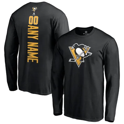 Pittsburgh Penguins Fanatics Branded Personalized Playmaker Name & Number Long Sleeve T-Shirt - Black