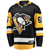 Maillot d'évasion à domicile noir des Penguins de Pittsburgh Fanatics Erik Karlsson pour hommes