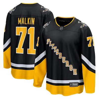 Fanatics pour hommes Evgeni Malkin noir Pittsburgh Penguins Alternate Premier Breakaway Player Maillot