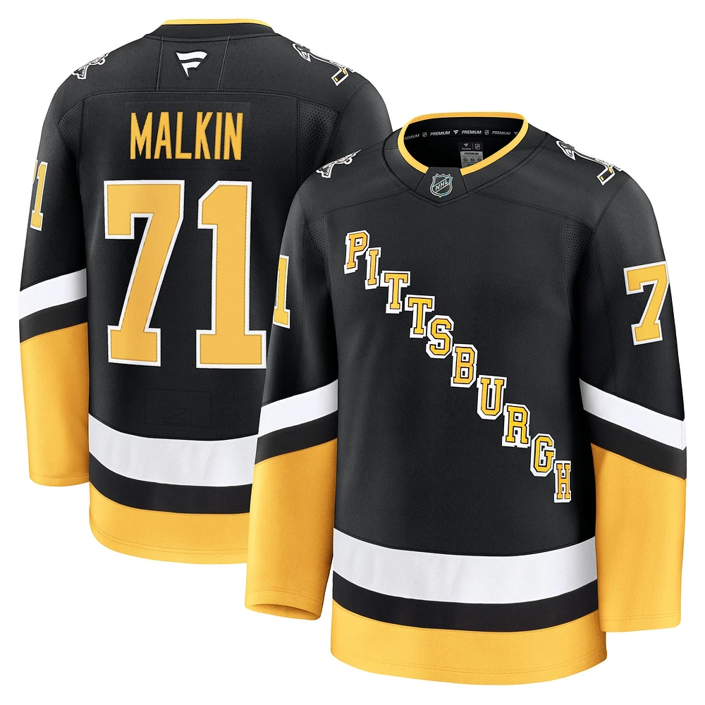 Maillot de qualité supérieure alternatif noir Evgeni Malkin des Penguins Pittsburgh pour hommes Fanatics