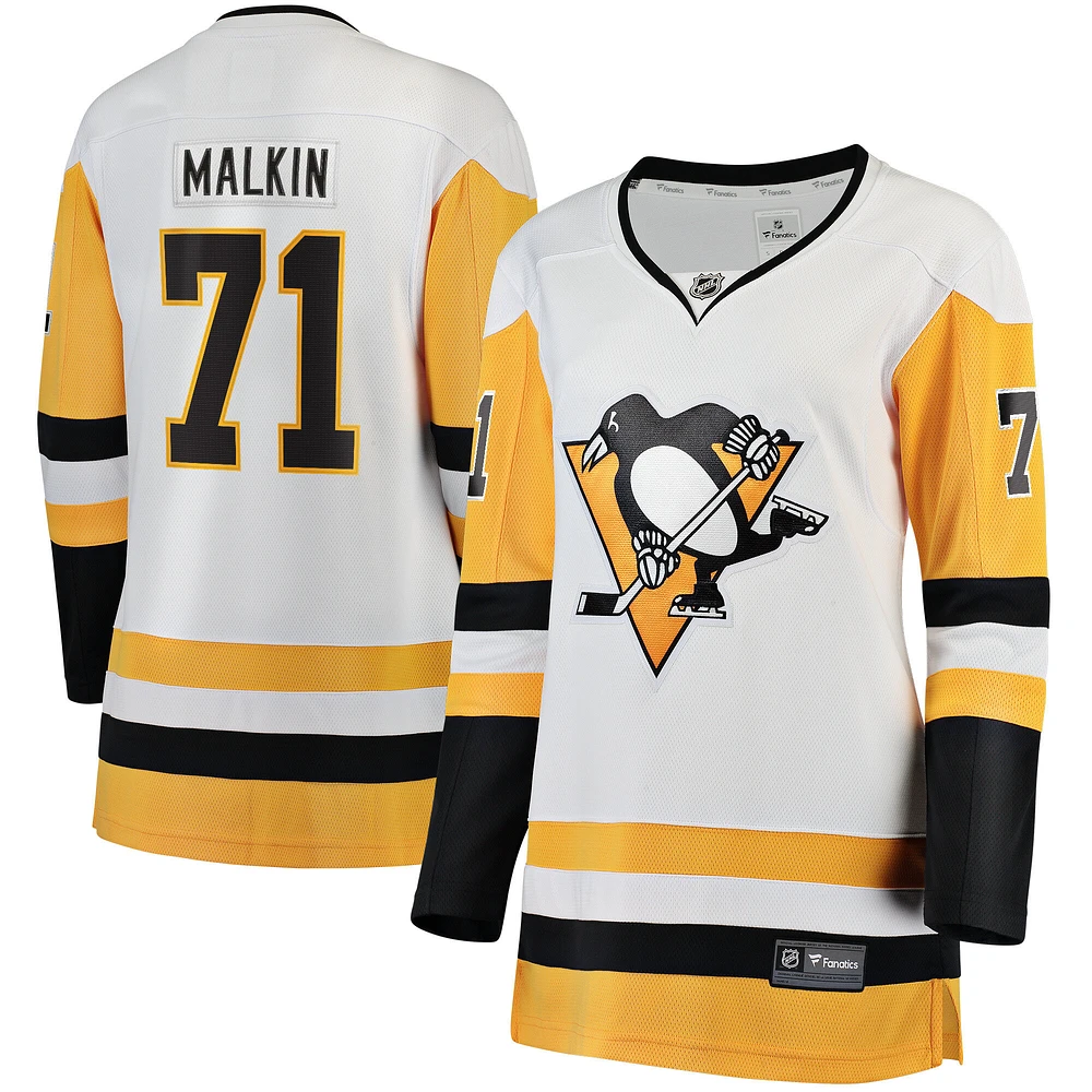 Maillot de joueur Premier Breakaway des Penguins Pittsburgh blanc Evgeni Malkin Fanatics pour hommes