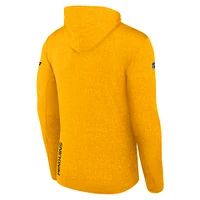 Sweat à capuche léger authentique Pro pour hommes Fanatics Gold Pittsburgh Penguins