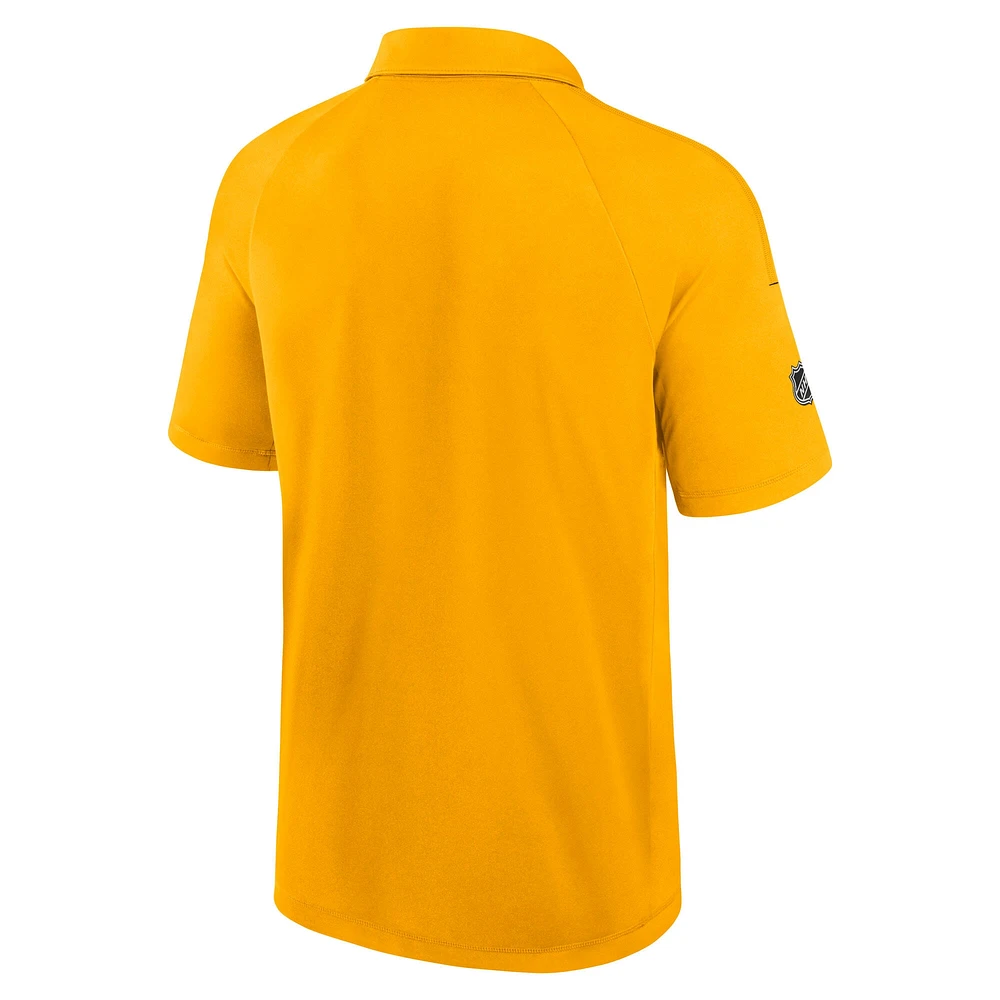 Polo authentique Pro Rink pour homme Fanatics Gold des Penguins de Pittsburgh