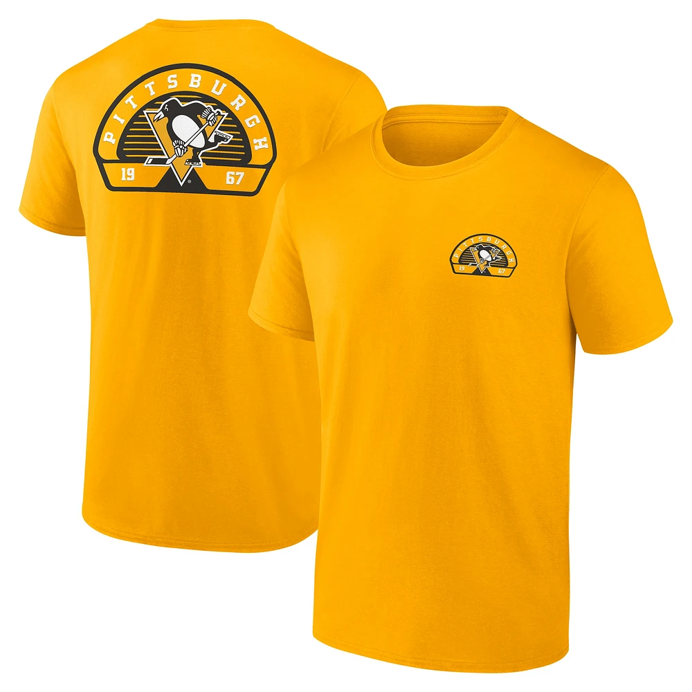 Men's Fanatics  Gold Pittsburgh Penguins Valor T-Shirt