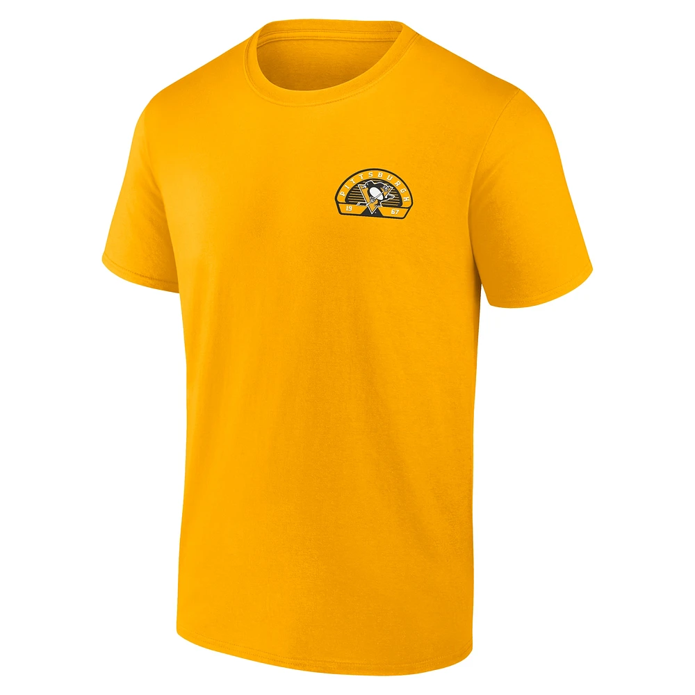 Men's Fanatics  Gold Pittsburgh Penguins Valor T-Shirt