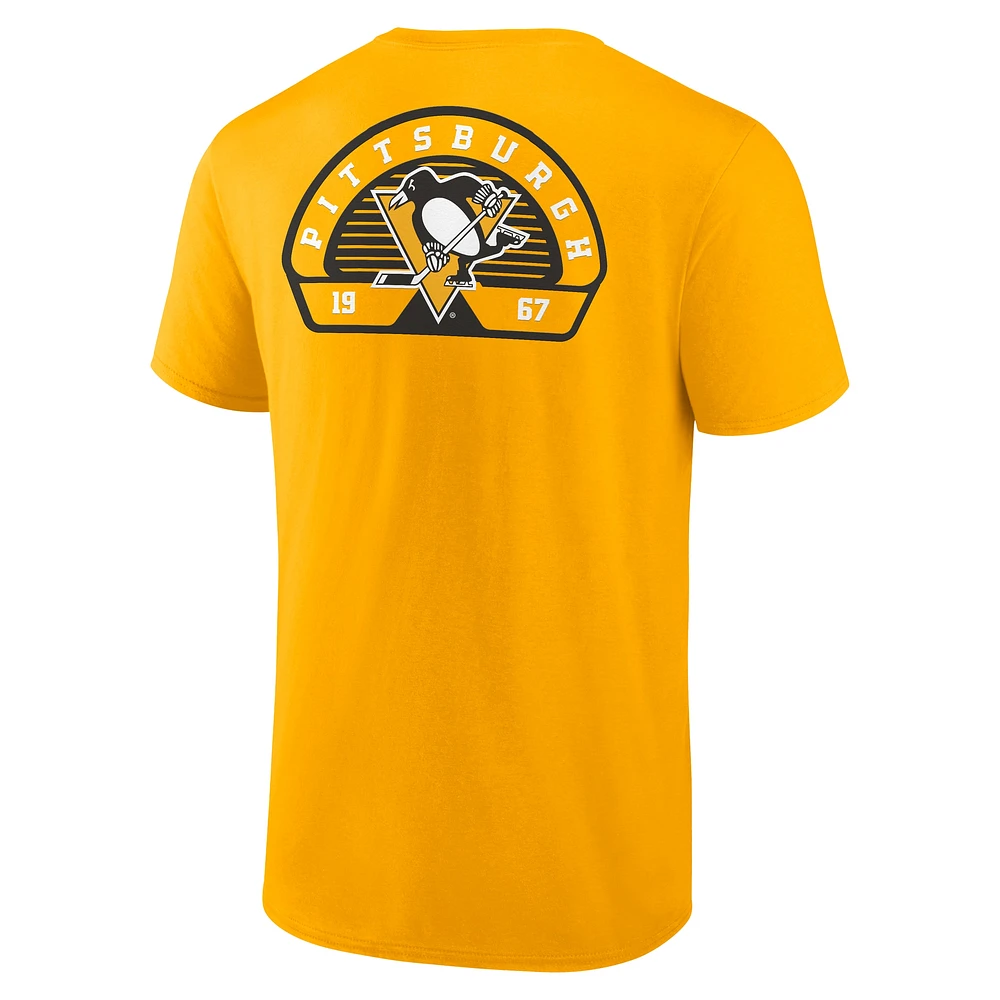 T-shirt Fanatics Gold Valor pour hommes des Penguins de Pittsburgh