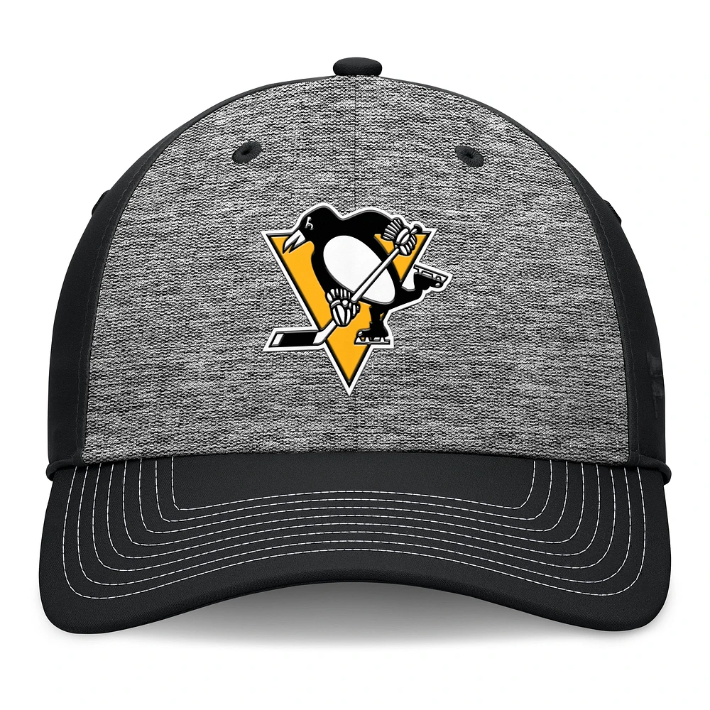 Men's Fanatics Gray/Black Pittsburgh Penguins Fundamental Top Shelf 2-Tone Flex Hat