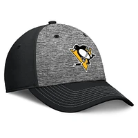 Men's Fanatics Gray/Black Pittsburgh Penguins Fundamental Top Shelf 2-Tone Flex Hat