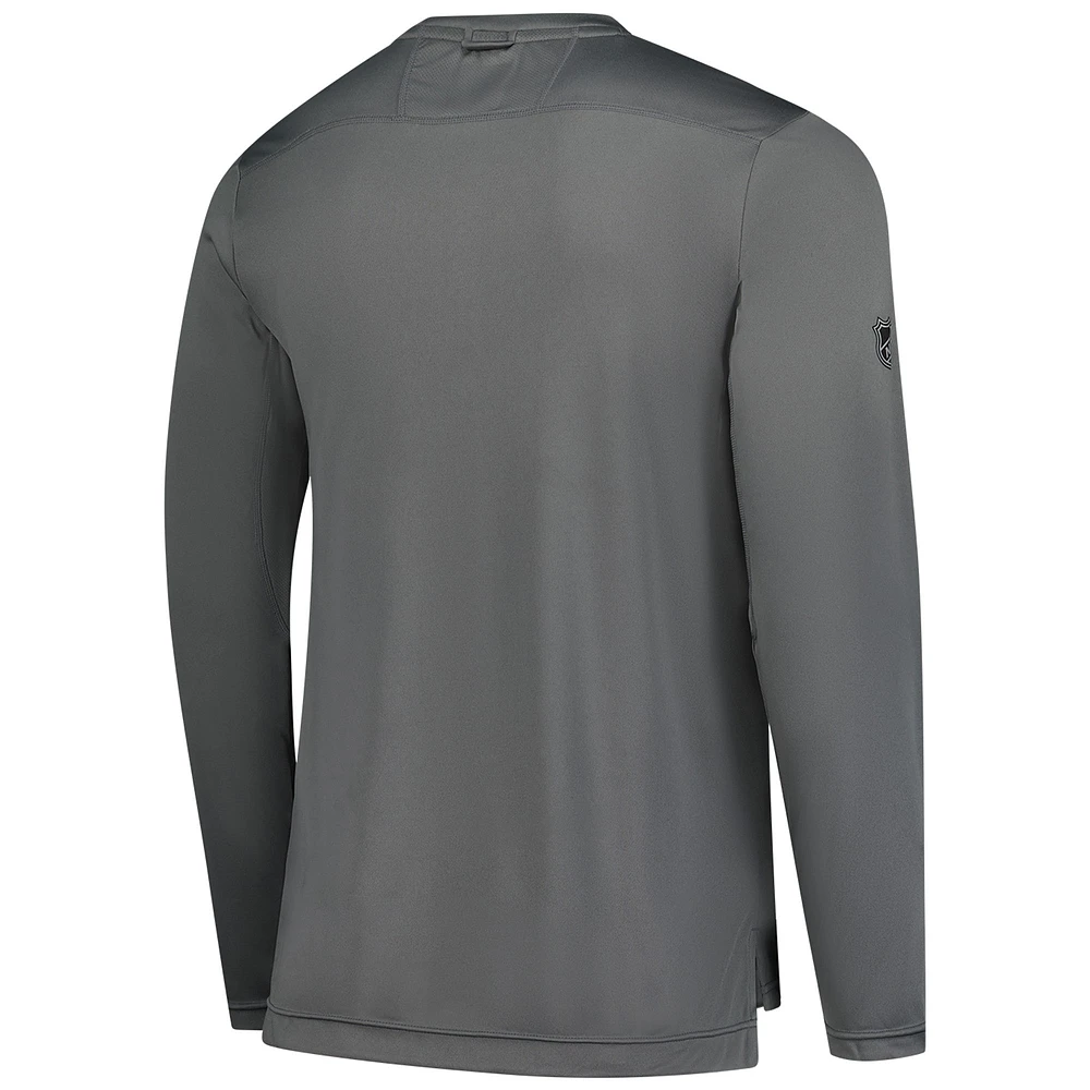 Men's Fanatics Gray Pittsburgh Penguins Authentic Pro Tech Long Sleeve T-Shirt