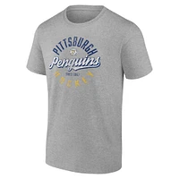 Men's Fanatics Gray Pittsburgh Penguins Emblem T-Shirt