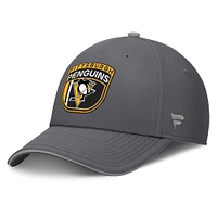 Casquette Fanatics grise pour homme Pittsburgh Penguins Home Ice Flex