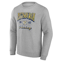 Men's Fanatics Gray Pittsburgh Penguins Nimbus Fleece Pullover Sweatshirt