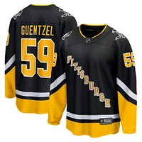 Fanatics pour hommes Jake Guentzel noir Pittsburgh Penguins Alternate Premier Breakaway Player Maillot