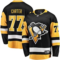 Fanatics pour hommes Jeff Carter noir Pittsburgh Penguins Home Breakaway Replica maillot