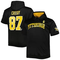 Fanatics pour hommes de marque Sidney Crosby Black Pittsburgh Penguins Big & Tall Captain Patch Nom et numéro Pull à capuche