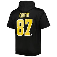 Fanatics pour hommes de marque Sidney Crosby Black Pittsburgh Penguins Big & Tall Captain Patch Nom et numéro Pull à capuche