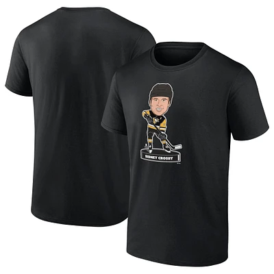 T-shirt noir à tête de pompon du joueur Fanatics Sidney Crosby des Penguins Pittsburgh pour hommes