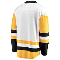 Maillot Breakaway Away blanc des Penguins de Pittsburgh Fanatics pour hommes