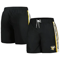 Men's G-III Sports by Carl Banks Black Pittsburgh Penguins Streamline Volley Swim Trunks