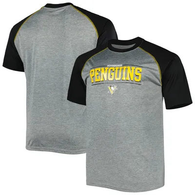 Starter Men's Heathered Black Pittsburgh Steelers Halftime Long Sleeve T-Shirt - Black