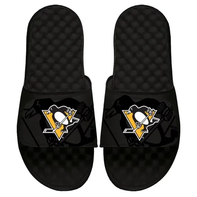 Pittsburgh Penguins ISlide OT Slide Sandals - Black