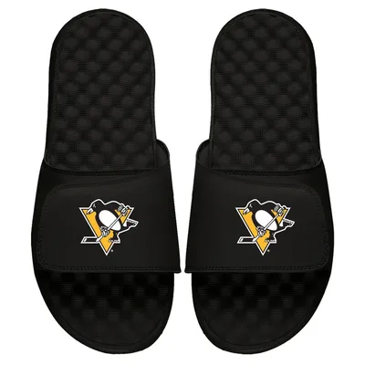 Pittsburgh Penguins ISlide Primary Logo Slide Sandals - Black