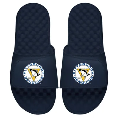 Pittsburgh Penguins ISlide Vintage Logo Slide Sandals - Navy