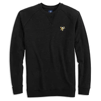 Men's johnnie-O Black Pittsburgh Penguins Freeman Tri-Blend Raglan Pullover Sweatshirt