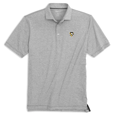 Polo en jersey rayé Lyndon des Penguins de Pittsburgh pour hommes johnnie-O Charcoal