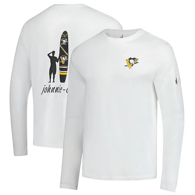 T-shirt à manches longues Adam des Penguins de Pittsburgh pour hommes Johnnie-O White