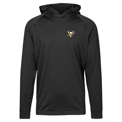 Sweat à capuche noir Dimension Insignia Core pour homme de Levelwear, motif Penguins Pittsburgh