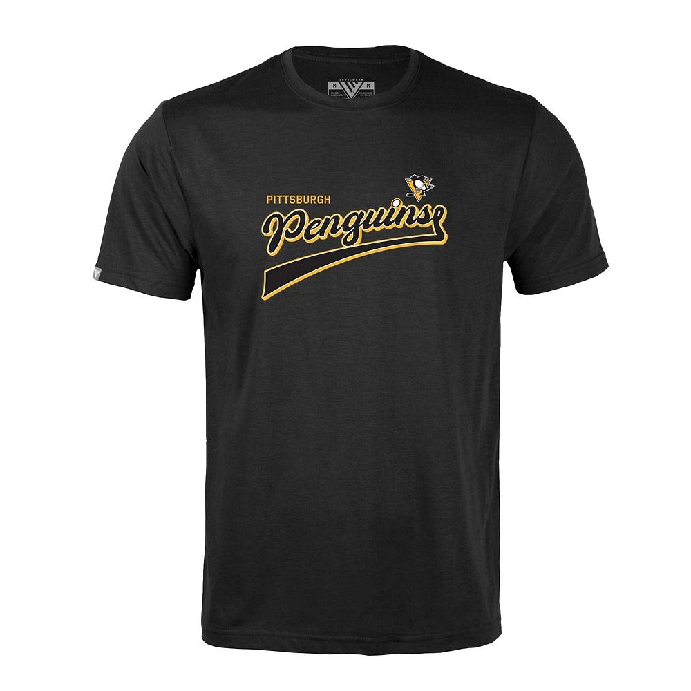 Men's Levelwear Black Pittsburgh Penguins Richmond Retro Team 2.0 T-Shirt