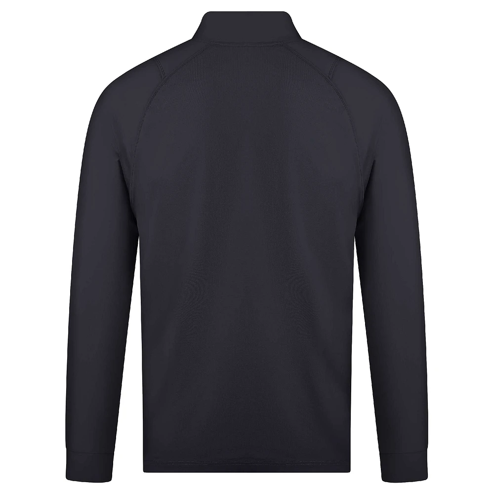 Men's Levelwear Black Pittsburgh Penguins Theory Insignia Core Raglan Quarter-Zip Pullover Top