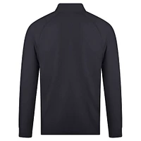 Men's Levelwear Black Pittsburgh Penguins Theory Insignia Core Raglan Quarter-Zip Pullover Top