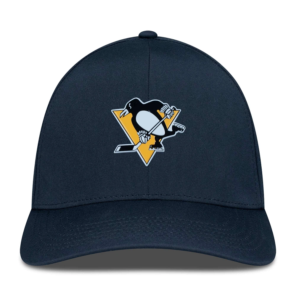 Casquette Zeta Insignia Core Flex noire pour homme des Penguins de Pittsburgh Levelwear