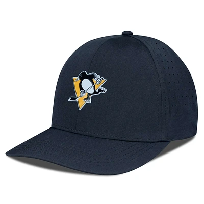 Casquette Zeta Insignia Core Flex noire pour homme des Penguins de Pittsburgh Levelwear