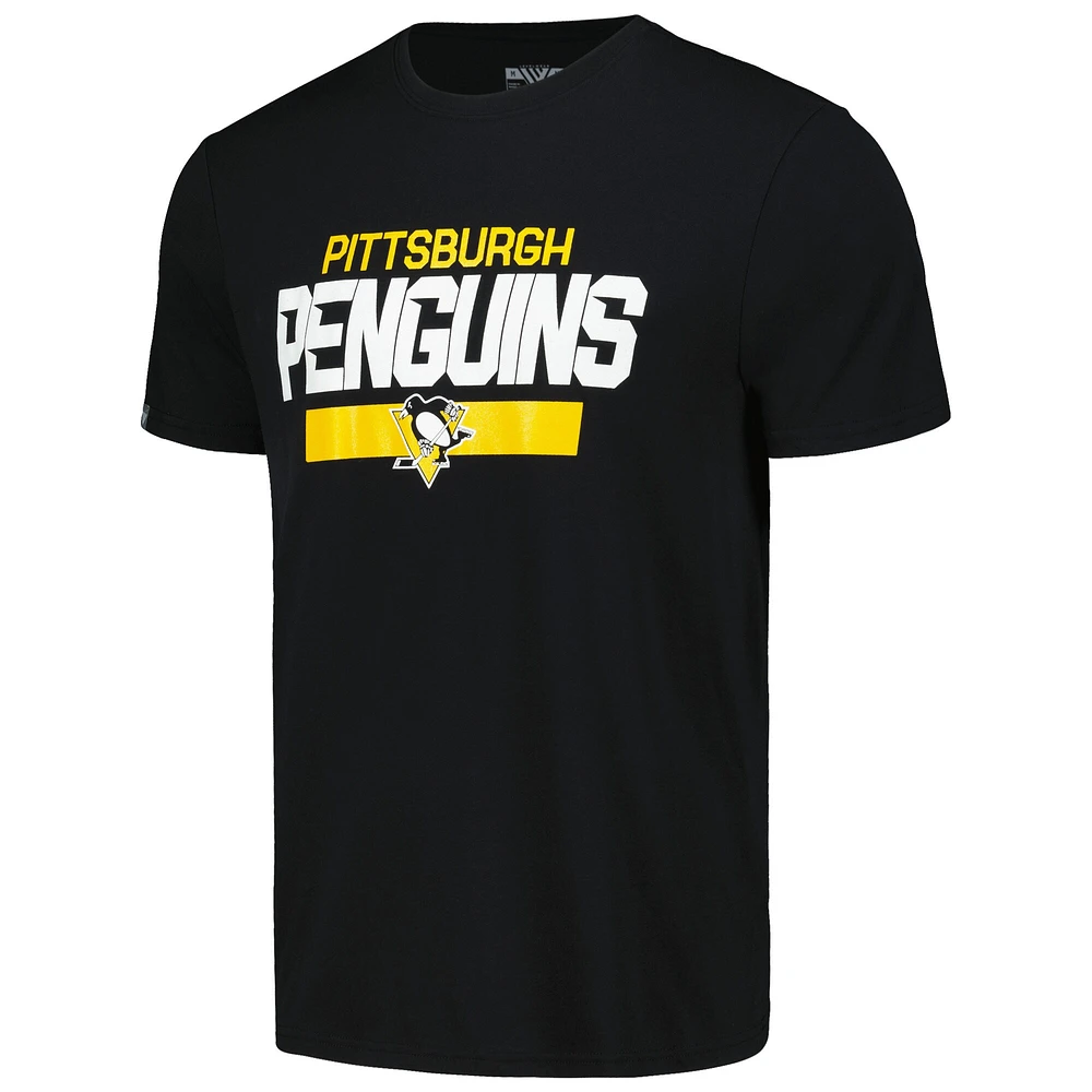 T-shirt noir avec nom et numéro de joueur des Penguins Pittsburgh Sidney Crosby Levelwear pour hommes