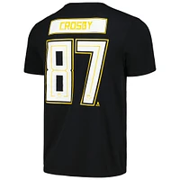 T-shirt noir avec nom et numéro de joueur des Penguins Pittsburgh Sidney Crosby Levelwear pour hommes