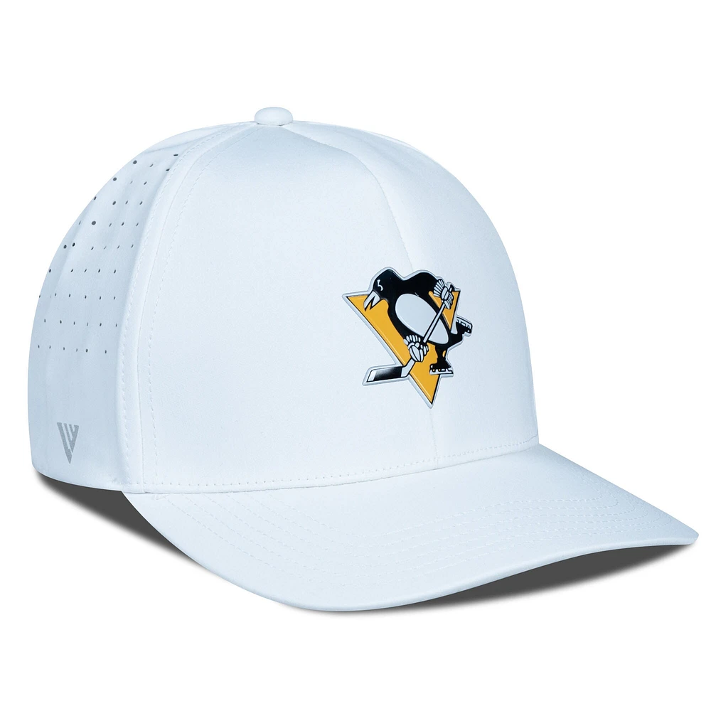 Men's Levelwear White Pittsburgh Penguins Zeta Insignia Core Flex Hat