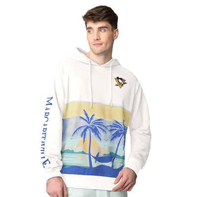 Men's Margaritaville Cream Pittsburgh Penguins Island Dream Peached Pullover Hoodie