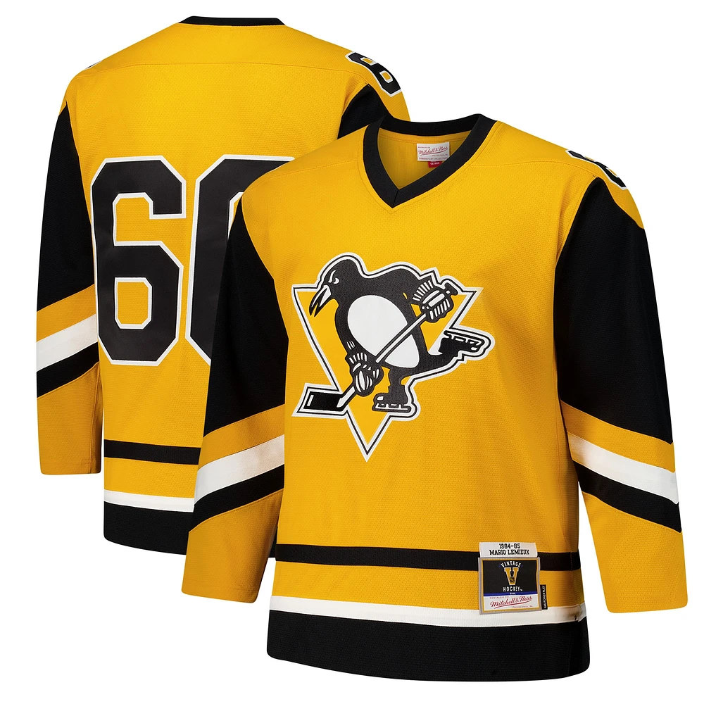 Men's Mario Lemieux Gold Pittsburgh Penguins 1984-85 Power Play Jersey