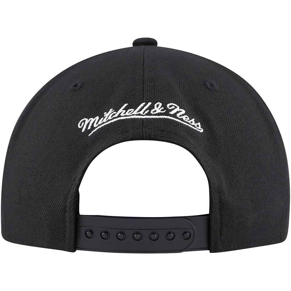 Casquette Snapback noire Mitchell & Ness Core Team Script 2.0 des Penguins de Pittsburgh pour hommes